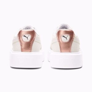 Puma Women's Athletic Shoes - White and Cream and Rose Gold
